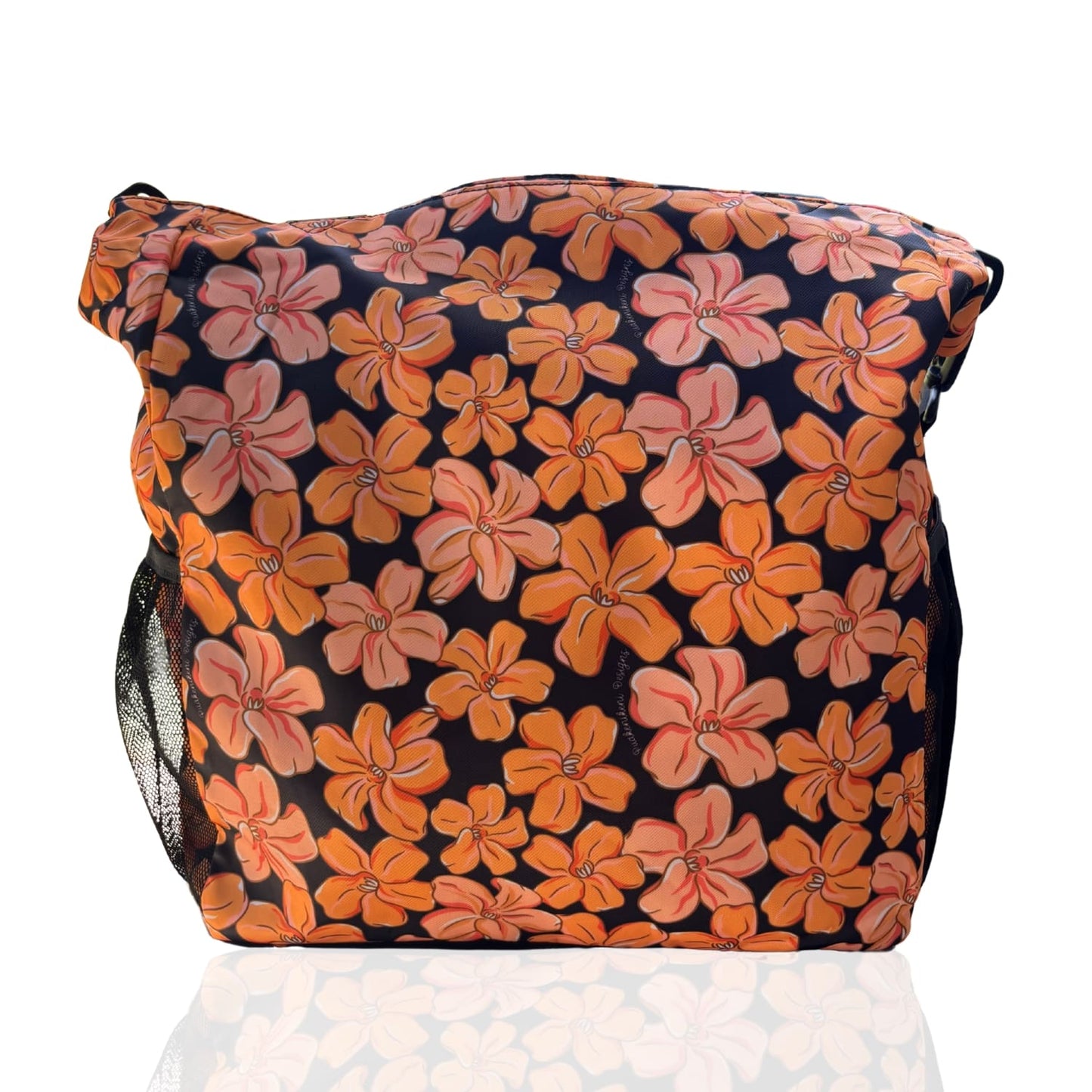 Pua kenikeni Holoholo Bag for travel with crossbody strap from Puakenikeni Designs - use for beach, diaper bag, handbag, hula bag from Puakenikeni Designs