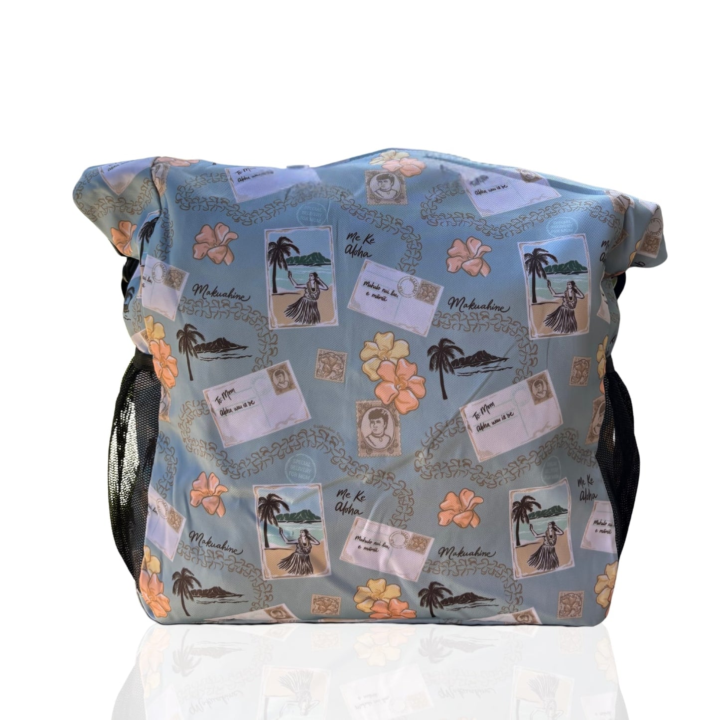 Pua kenikeni Holoholo Bag for travel with crossbody strap from Puakenikeni Designs - use for beach, diaper bag, handbag, hula bag from Puakenikeni Designs