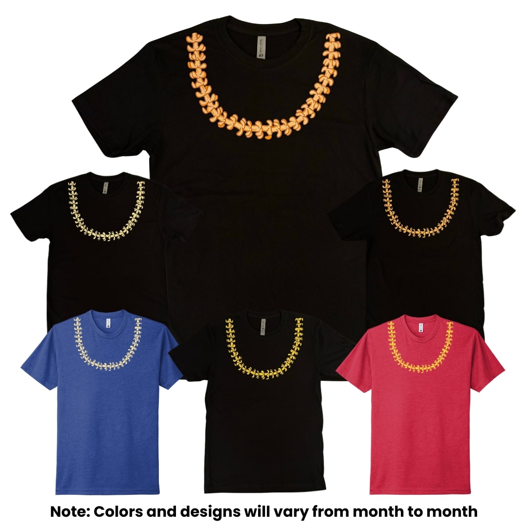 Puakenikeni Lei T-Shirt Club (Bi-Monthly Subscription)