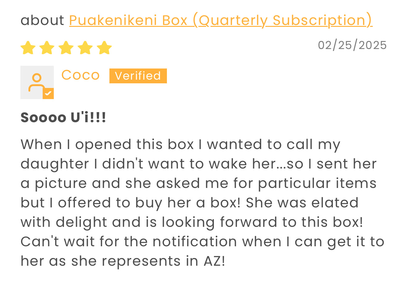 Prepaid Puakenikeni Box Gift Subscription