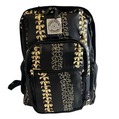 Backpack by Puakenikeni Designs, in a best selling and favorite pua kenikeni lei design, Beige Lei