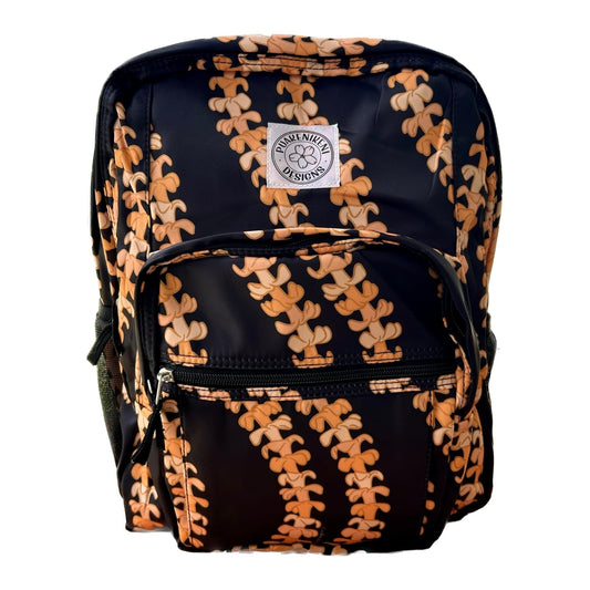 Backpack by Puakenikeni Designs, in the best selling and favorite pua kenikeni lei design, Kaulua
