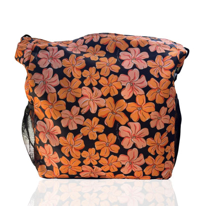 Pua kenikeni Holoholo Bag for travel with crossbody strap from Puakenikeni Designs - use for beach, diaper bag, handbag, hula bag from Puakenikeni Designs