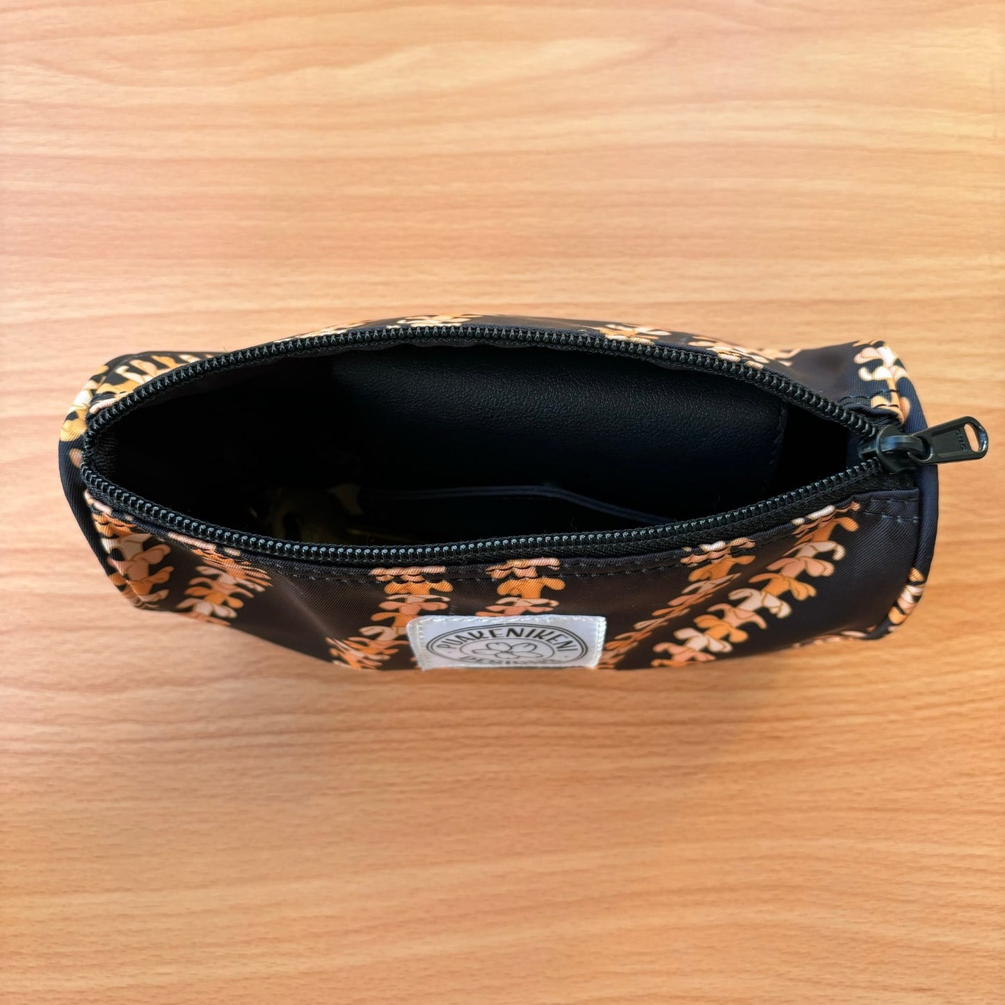 Mini Zipper Pouch - make-up bag, clutch, wristlet, with puakenikeni lei design from Puakenikeni Designs inside view