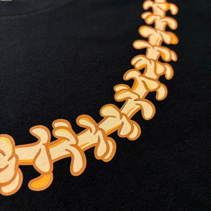 Puakenikeni Lei Black T-Shirt (Unisex) - Various Lei Color