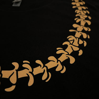 Puakenikeni Lei Black T-Shirt (Unisex) - Various Lei Color