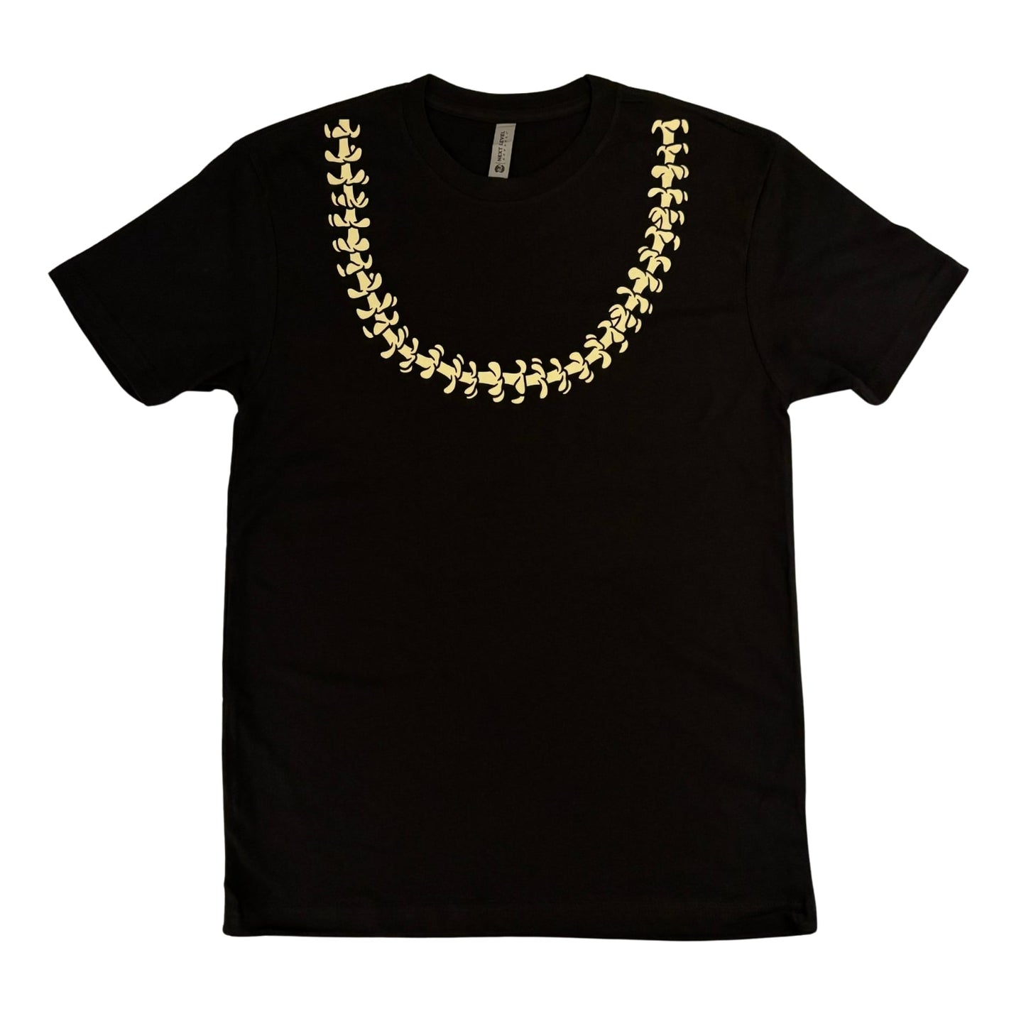 Puakenikeni Lei Black T-Shirt (Unisex) - Various Lei Color