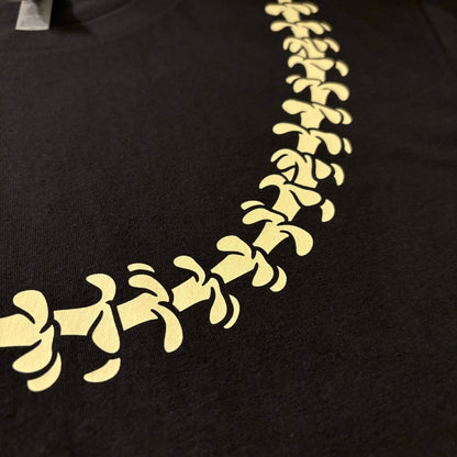 Puakenikeni Lei Black T-Shirt (Unisex) - Various Lei Color