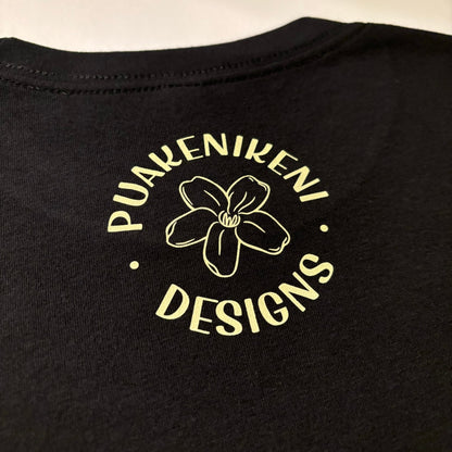 Puakenikeni Lei Black T-Shirt (Unisex) - Various Lei Color