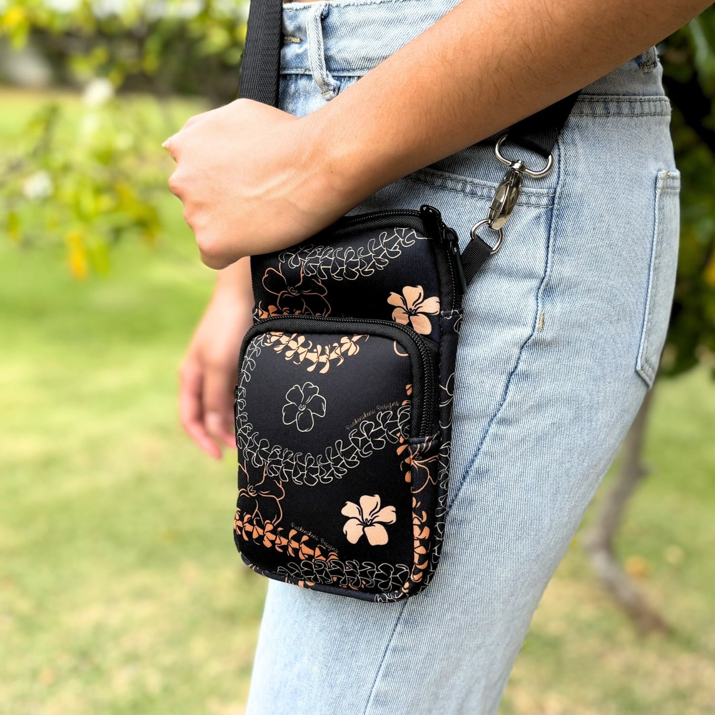 Cell Phone Crossbody (Ha'aheo Black & Orange)