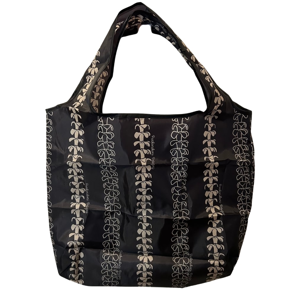 puakenikeni lei reusable foldable shopping bag for travel from Puakenikeni Designs
