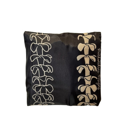 puakenikeni lei reusable foldable shopping bag for travel fold into a pouch from Puakenikeni Designs